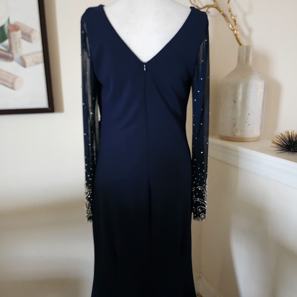 🔥Betsy & Adam Womens Beaded Long Evening Dress - Picture 10 of 15